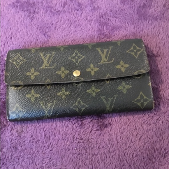 Authentic Louis Vuitton Monogram Porte Montaigne Billets Tresor Sara Long Wallet - Picture 1 of 15